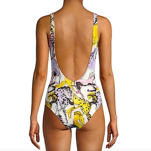 STELLA MCCARTNEY Printed Tie-Front One-Piece Swimsuit - Picture 4 of 7